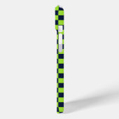 Coques Case-Mate iPhone Damier lime et marine (Verso / Gauche)