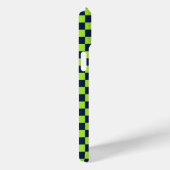 Coques Case-Mate iPhone Damier lime et marine (Verso / Droite)