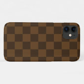 Coques Case-Mate iPhone Damier marron (Dos (Horizontal))
