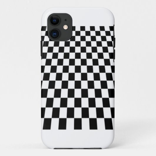Coques Case-Mate iPhone damier noir et blanc (Dos)