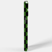 Coques Case-Mate iPhone Damier noir et vert esthétique avec point rétro (Verso / Droite)