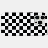 Coques Case-Mate iPhone Damier rétro noir et blanc esthétique (Verso (horizontal))