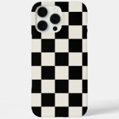 Coques Case-Mate iPhone Damier Rétro Noir et Crème (Verso)