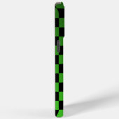 Coques Case-Mate iPhone Damier rétro noir et vert esthétique (Verso / Droite)