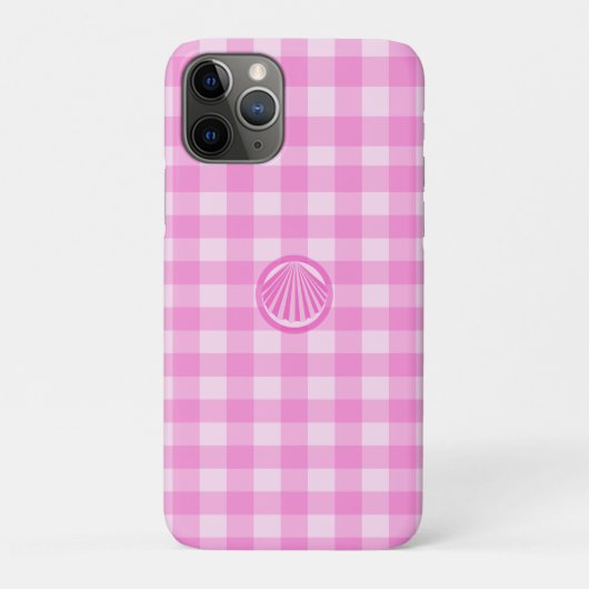 Coques Case-Mate iPhone Damier rose avec coquillage- (Dos)