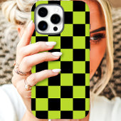 Coques Case-Mate iPhone Damier Vert Noir