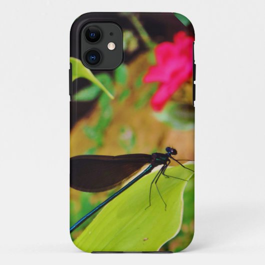 Coques Case-Mate iPhone Damselfly et Rose (Dos)