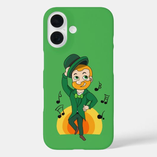 Coques Case-Mate iPhone Dancing leprechaun, dessin animé de la Saint Patri (Verso)