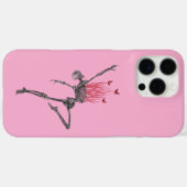 Coques Case-Mate iPhone Dancing Red Fire Flames Skeleton Illustration Pink (Verso (horizontal))