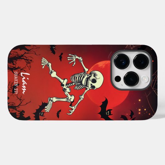 Coques Case-Mate iPhone Dancing Skeleton - Éffrayant Amusement toute l'ann (Verso (horizontal))