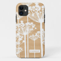 Dandelions blancs sur Bois Motif iPhone 5s boîtier