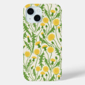 Coques Case-Mate iPhone Dandelions, vert, jaune et blanc (Verso)