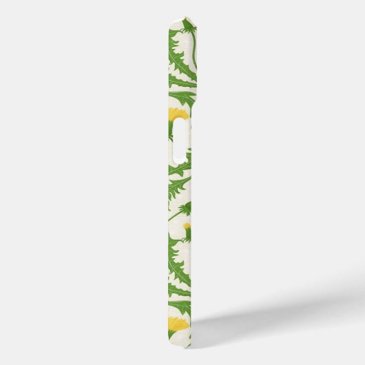 Coques Case-Mate iPhone Dandelions, vert, jaune et blanc (Verso / Droite)