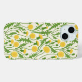 Coques Case-Mate iPhone Dandelions, vert, jaune et blanc (Verso (horizontal))