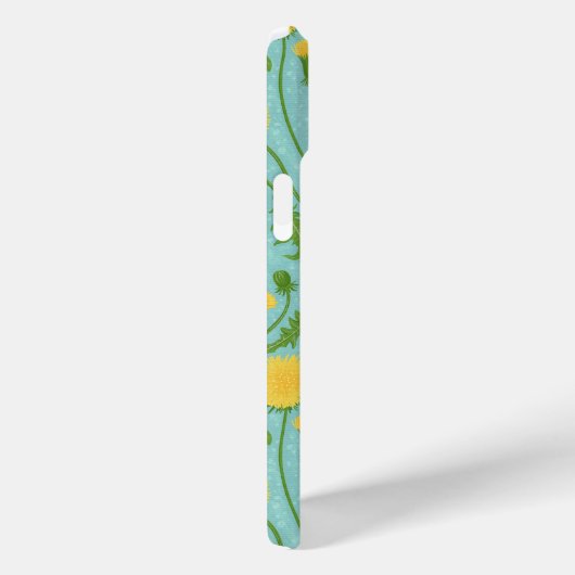 Coques Case-Mate iPhone Dandelions, vert, jaune et bleu (Verso / Droite)