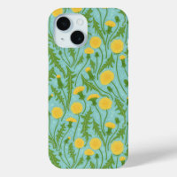 Dandelions, vert, jaune et bleu