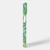 Coques Case-Mate iPhone Dandelions, vert, jaune et bleu (Verso / Droite)