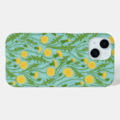 Coques Case-Mate iPhone Dandelions, vert, jaune et bleu (Verso (horizontal))