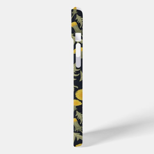 Coques Case-Mate iPhone Dandelions, vert, jaune et noir (Verso / Gauche)