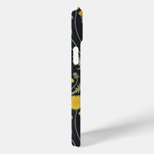 Coques Case-Mate iPhone Dandelions, vert, jaune et noir (Verso / Droite)