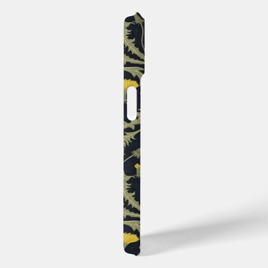Coques Case-Mate iPhone Dandelions, vert, jaune et noir (Verso / Droite)