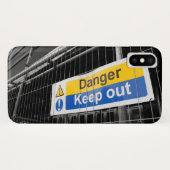 Coques Case-Mate iPhone Danger Ne pas fermer le panneau (Dos (Horizontal))