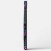 Coques Case-Mate iPhone Dans la profondeur Bleu rose Abstrait Fractal Art (Verso / Gauche)