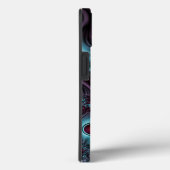 Coques Case-Mate iPhone Dans la profondeur Bleu rose Abstrait Fractal Art (Verso / Droite)