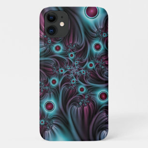 Case-Mate iPhone Case Dans la profondeur Bleu rose Abstrait Fractal Art