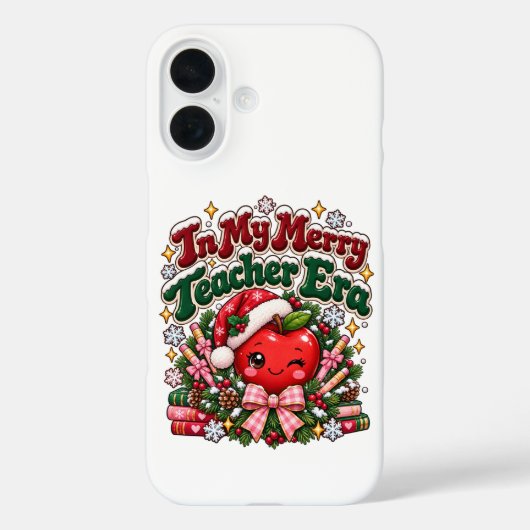 Coques Case-Mate iPhone Dans Mon Ère de Professeur Joyeux Noël Apple Perso (Verso)