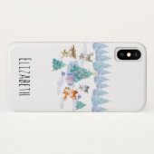 Coques Case-Mate iPhone Danse Animaux de forêt Noël Aquarelle (Dos (Horizontal))