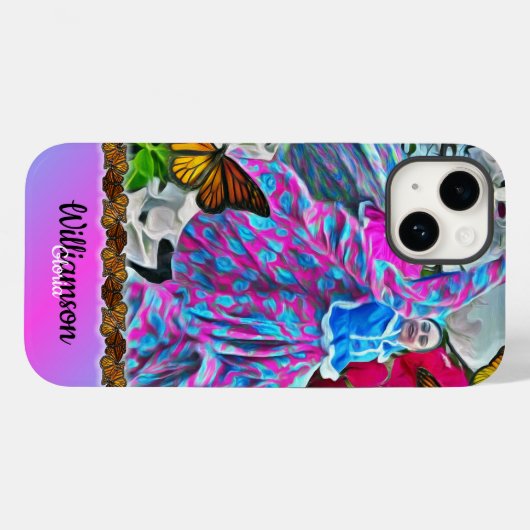 Coques Case-Mate iPhone Danse avec Fleurs et Papillons PV01 (Verso (horizontal))