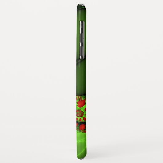 Coques Case-Mate iPhone Danse Coeurs rouges Moderne Art Abstrait fractal (Dos/Gauche)