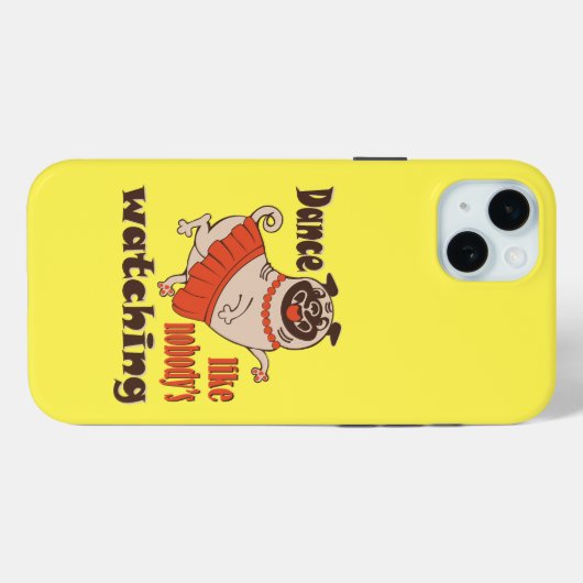 Coques Case-Mate iPhone Danse comme personne ne regarde poule Carlin chien (Verso (horizontal))