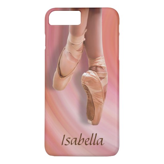 Coques Case-Mate iPhone Danse de ballet en rose avec nom personnalisé (Dos)