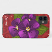 Coques Case-Mate iPhone Danse de violette africaine (Dos (Horizontal))