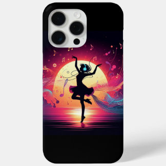Coque iPhone 15 Pro Max Danse sous le coucher du soleil – Art vectoriel po