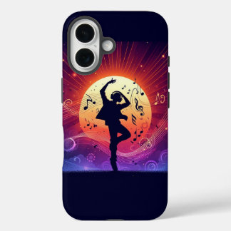 Coques iPhone 16 Danse sous le coucher du soleil – Vecteur artistiq