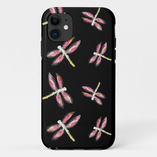 Coques Case-Mate iPhone Danser l'art des insectes Dragonine rose (Dos)