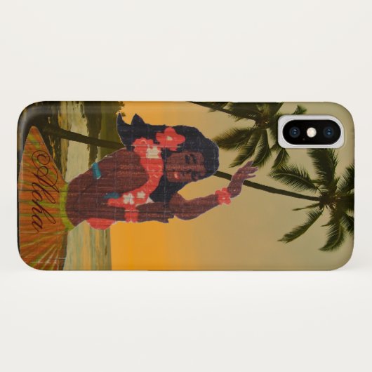 Coques Case-Mate iPhone Danseur de danse polynésienne sur la plage (Dos (Horizontal))
