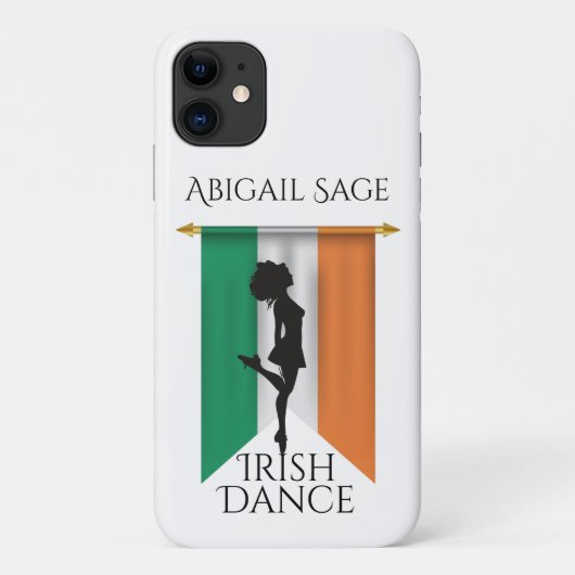 Coques Case-Mate iPhone Danseur irlandais personnalisé - Drapeau irlandais (Dos)