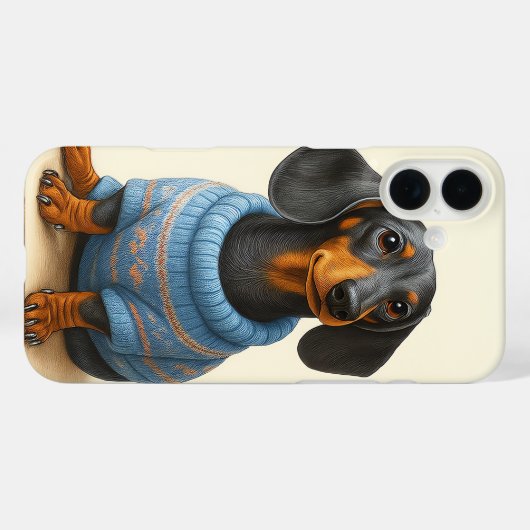 Coques Case-Mate iPhone Dapper Dachshund (Verso (horizontal))