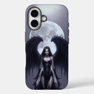 Coques iPhone 16 Dark Angel Gothic Moon - Mystical Imaginaire Art