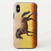 Coques Case-Mate iPhone Dark Bay Stallion Horse Galloping (Dos)