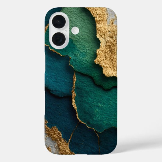 Coques Case-Mate iPhone Dark Blue, Green & Gold (Verso)