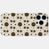 Coques Case-Mate iPhone Dark Brown Micro Floral Beige (Verso (horizontal))