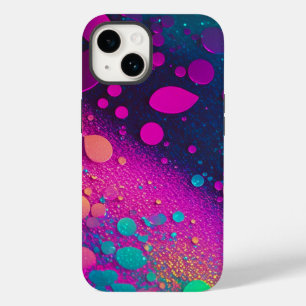 Coque Pour iPhone 14 Dark Magenta Aqua Parties scintillant iPhone Mate 