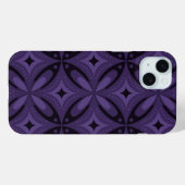 Coques Case-Mate iPhone Dark Purple Colored Retro Pattern (Verso (horizontal))