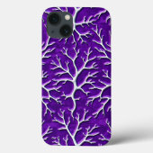 Coques Case-Mate iPhone Dark Purple iPhone Case with Vein Texture (Verso)