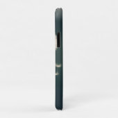 Coques Case-Mate iPhone Dark Sage Green Dandelion blanc Nom du script Coqu (Dos/Droite)